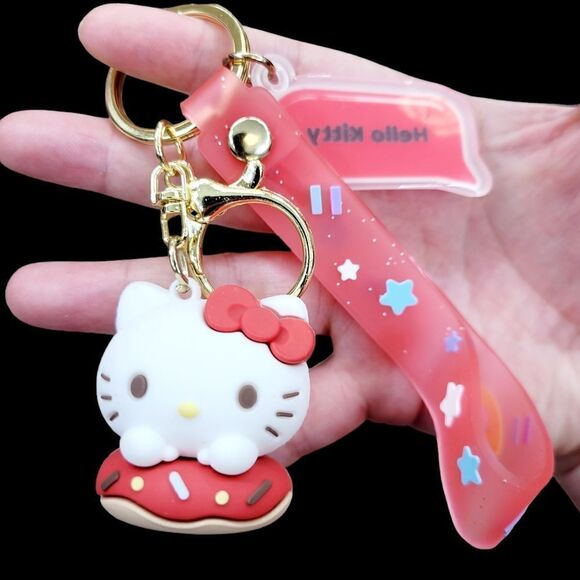 Hello Kitty Accessories - Brand New Sanrio Hello Kitty Donut Keychain
